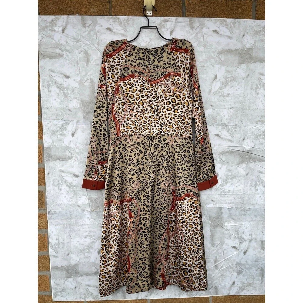 Sara Navon Scarf Print Chain Dress - Dark Academia Vibe size small